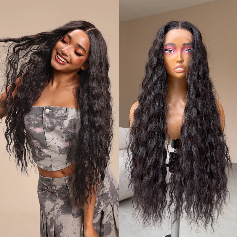 Long For | Soft Boho Wave Style Archive Premium Fiber Lace Frontal Wig