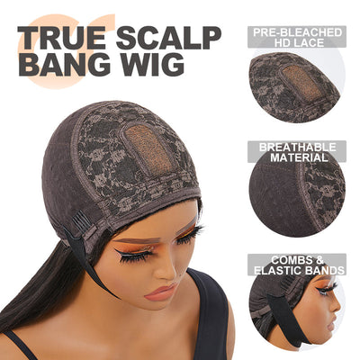 Talk To Me | Fantasy Wet And Wavy True Scalp Bang Wig