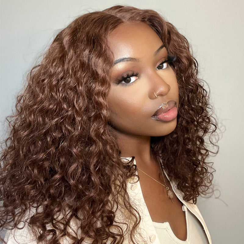 Maple Leaf Wide T HD Lace Boho Waves Bohemian Style Wig 16 inch