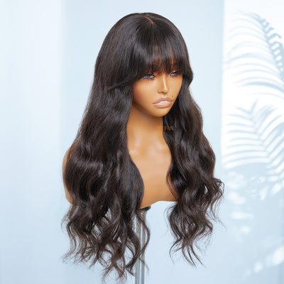 Spiral Rose Curl Natural Color Curtain Bang Wig-02
