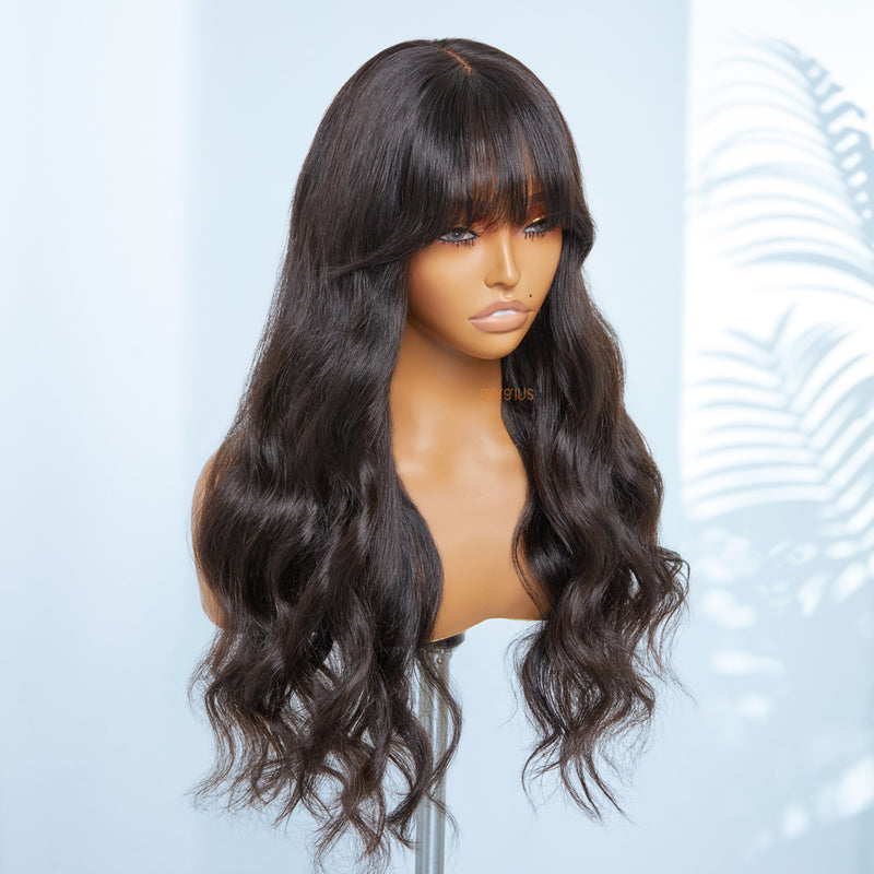 Spiral Rose Curl Natural Color Curtain Bang Wig-02