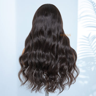 Spiral Rose Curl Natural Color Curtain Bang Wig-04