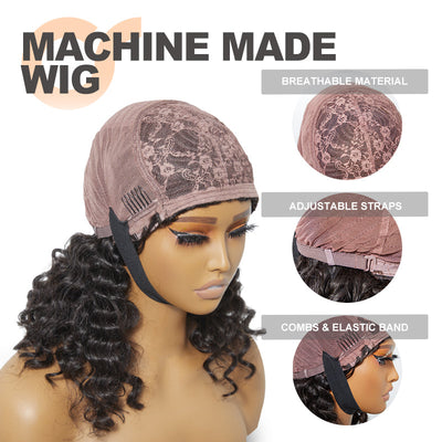 Natural Super Double Drawn Rosy Curl Wig With Bang-09