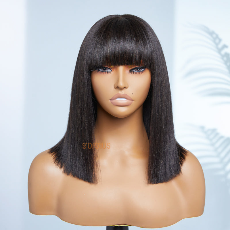 Retro Barbie | Yaki Straight True Scalp Bang Wig-03
