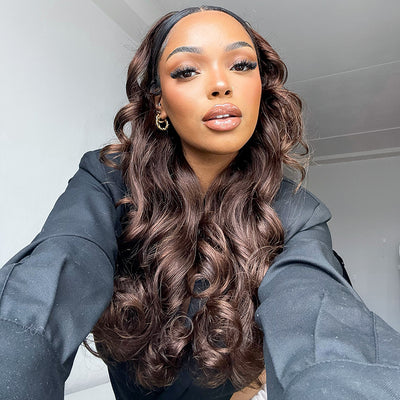 Caramel Crown | 4X4 Lace Falling Curls Bohemian Style Wig-03