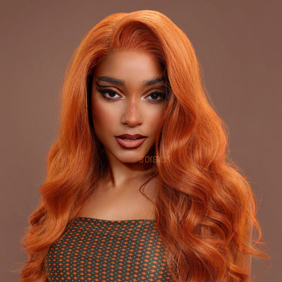 The Little Mermaid | Ginger Orange Loose Wave Premium Fiber Lace Frontal Wig-02