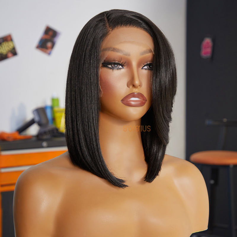 Stylist Boment | Side Part Short Layered Bob Premium Fiber Lace Frontal Wig-02