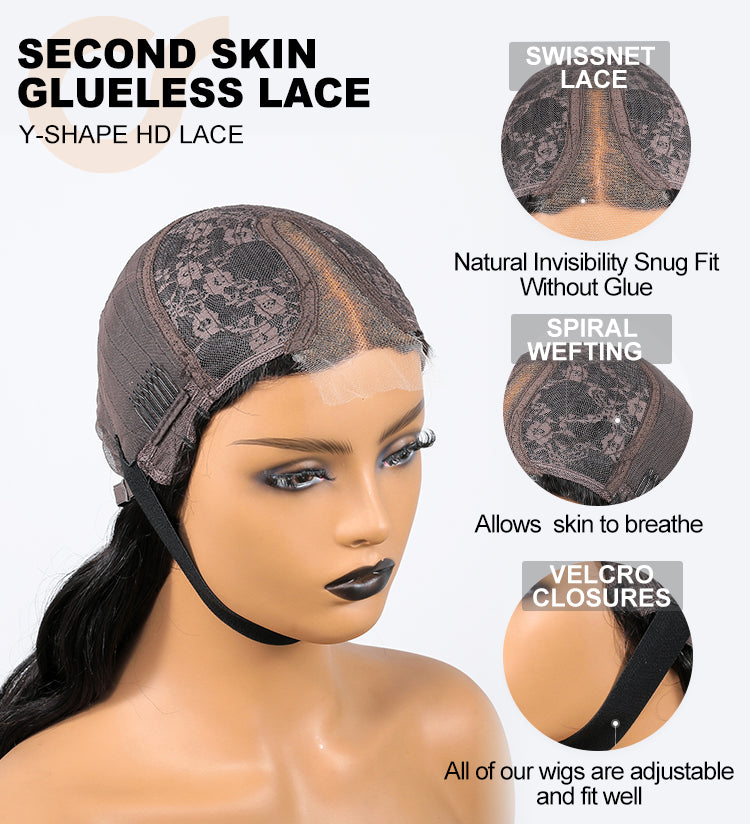 Gorgius Chocolate Brown Highlight Y-Shape Swiss HD Lace Loose Wave Wig-08