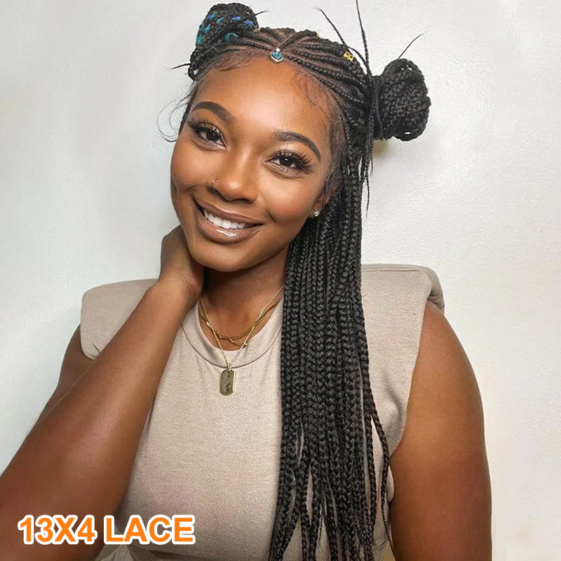 Cornrow Water Wave 13x4 Lace Frontal Wig-03