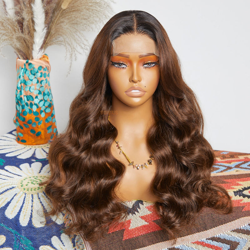 Caramel Crown | 4X4 Lace Falling Curls Bohemian Style Wig-04