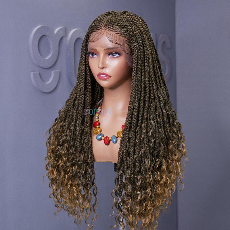 Color 1B/27 Goddess Box Braids 13x4 Lace Frontal Wig-02