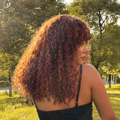 Fresh Vibes | Messy Curly True Scalp Bang Wig 18 inch-02