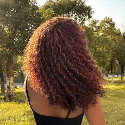 Fresh Vibes | Messy Curly True Scalp Bang Wig 18 inch-03