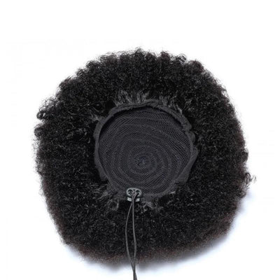Natural Black Afro Curly Human Hair Puff-03