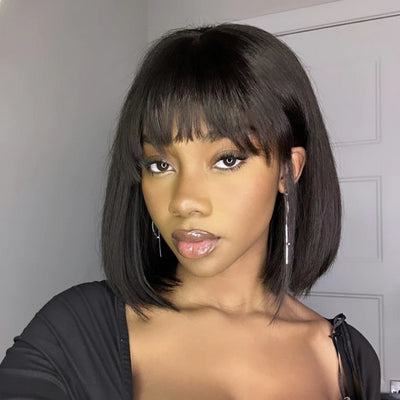 Retro Barbie | Yaki Straight True Scalp Bang Wig-01