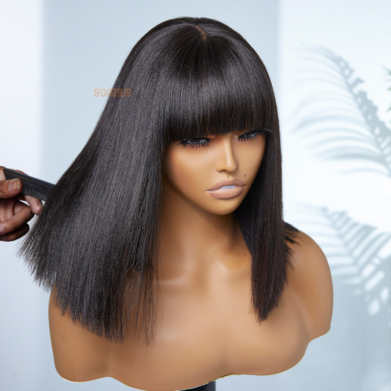 Retro Barbie | Yaki Straight True Scalp Bang Wig