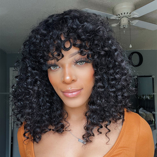 Curly wig with outlet curly bang