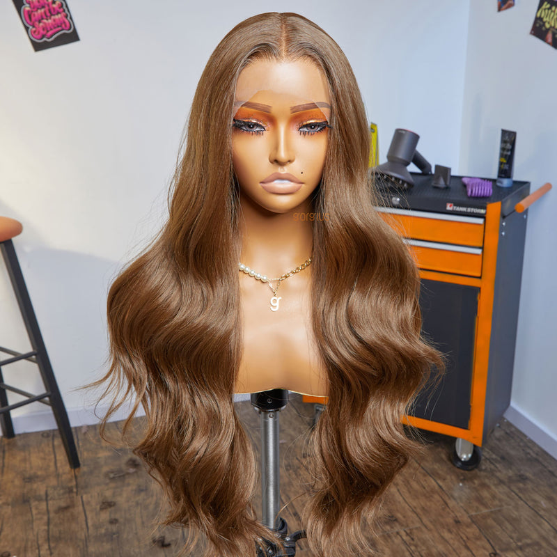 Honey Spice | High Density Silky Chocolate Brown Style Archive Premium Fiber Lace Frontal Wig
