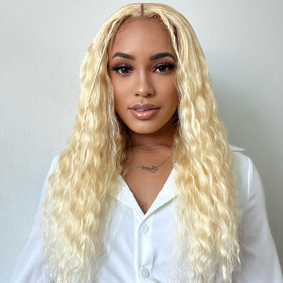 Platinum Blonde | 4X4 Lace 613 Color Bohemian Style Wig