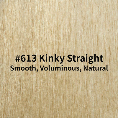 Kinky Blonde | High Density Kinky Straight Blonde #613 Side-Parted Premium Fiber Lace Frontal Wig