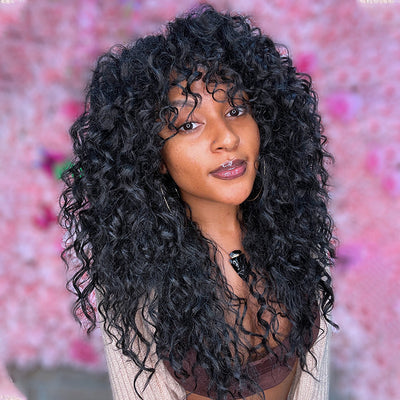 Fearless Nature |  Shake & Bomb Shaggy Curly Style Archive Premium Fiber  Wig