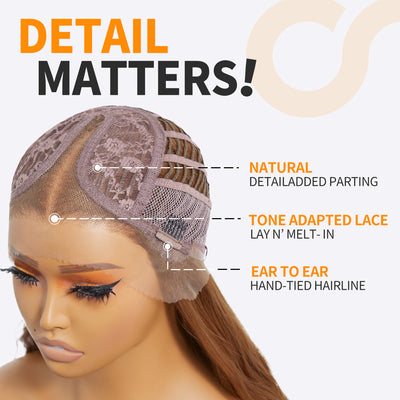 Choco Breeze | Salon Blowout Brown Body Wave Premium Fiber Lace Frontal Wig