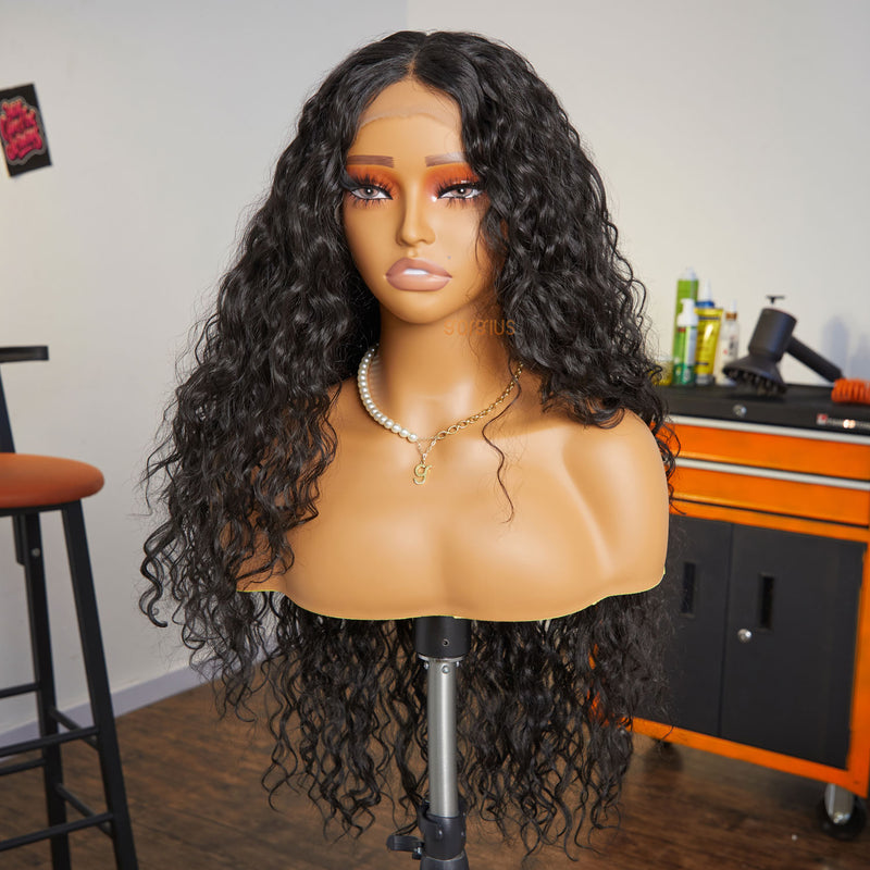Flowing Luxury | Buss Down & High Density Extra Length Loose Curly Style Archive Premium Fiber Lace Frontal Wig