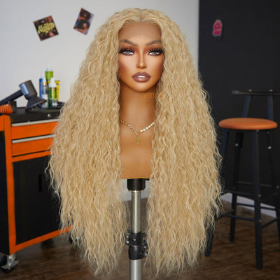Bathing in Nature| #613 Blonde Water Wave Undetectable Lace Premium Fiber Lace Frontal Wig