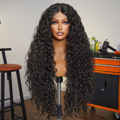Flowing Luxury | Buss Down & High Density Extra Length Loose Curly Style Archive Premium Fiber Lace Frontal Wig