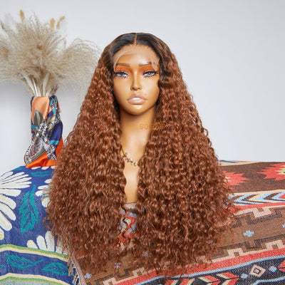 Copper Sunset | 5X5 Lace Water Wave Bohemian Style Wig