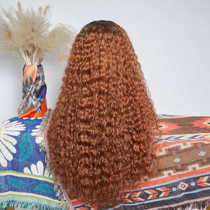 Copper Sunset | 5X5 Lace Water Wave Bohemian Style Wig