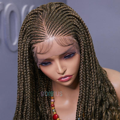 Color 1B/27 Goddess Box Braids 13x4 Lace Frontal Wig