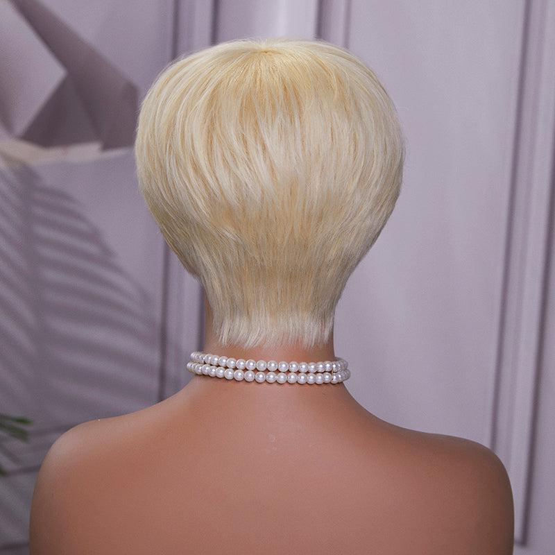 Gorgius Blonde Color Pixie Cut 3-Step Dressing Wig With Bang