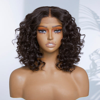 Gorgius Romance curl 4*4 Lace Wig With Curtain Bang