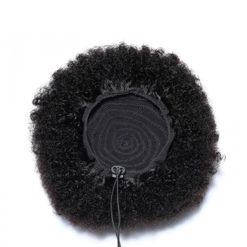 Natural Black Afro Curly Human Hair Puff